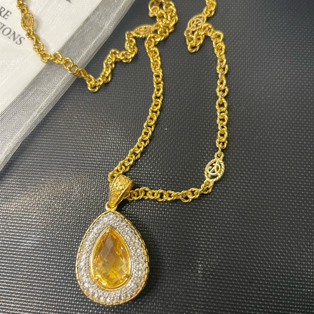 DeLatori by ALOR Citrine Necklace with Box - Picture 6 of 15